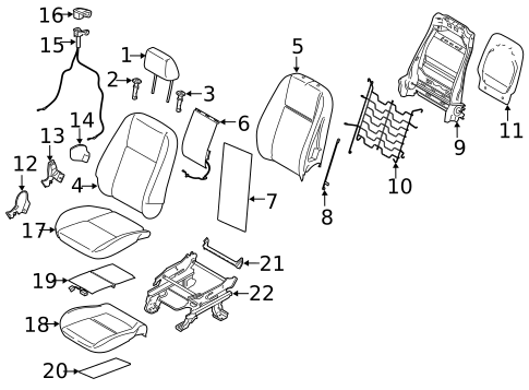 Front Seat Components for 2021 Ford Transit Connect #1
