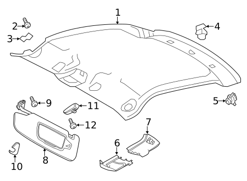 Interior Trim - Roof for 2017 Porsche Cayenne #9