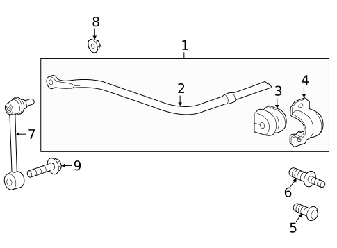Stabilizer Bar & Components for 2018 Chevrolet Camaro #1