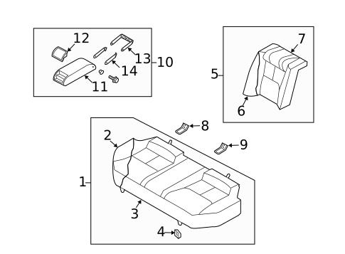 Rear Seat Components for 2006 INFINITI G35 #1