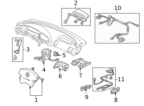 Air Bag Components for 2002 Acura CL #0