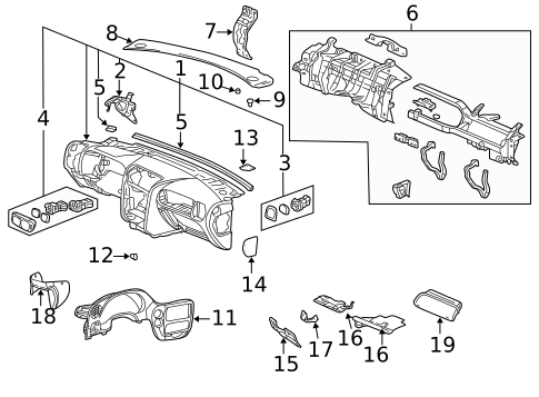 Instrument Panel for 2004 Chevrolet Trailblazer EXT #0