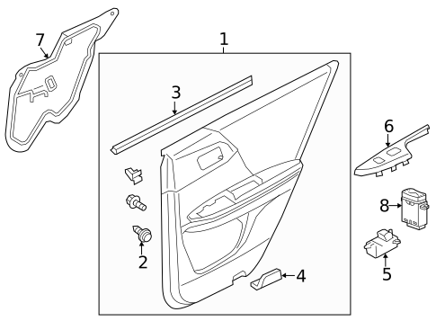 Rear Door for 2015 Honda Accord #2