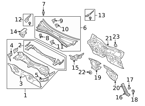Cowl for 2009 Subaru Legacy #0