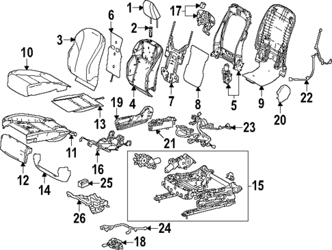 Passenger Seat Components for 2025 Lexus RX350h #0
