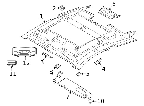 Interior Trim - Roof for 2024 BMW 840i xDrive Gran Coupe #0