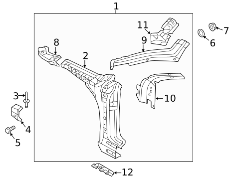 Hinge Pillar for 2020 Audi TT Quattro #1