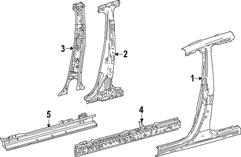 Center Pillar & Rocker for 2023 Lexus RX500h #0