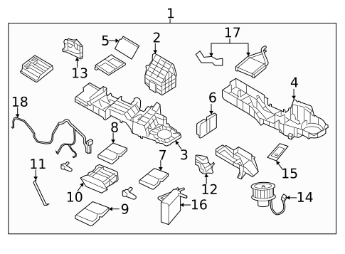 Evaporator & Heater Components for 2007 Dodge Ram 2500 #1