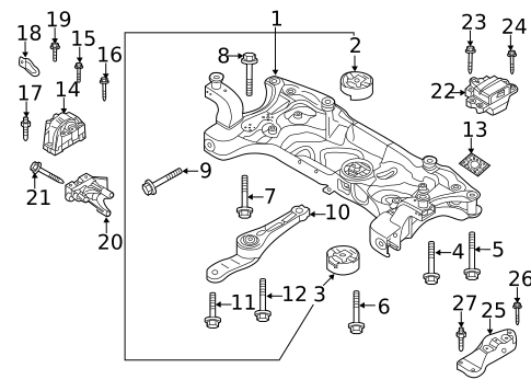 Engine & Trans Mounting for 2019 Volkswagen Beetle #1