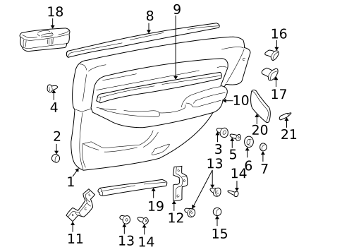 Rear Door for 2001 Hyundai XG300 #2