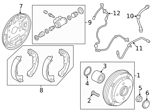 Rear Brakes for 2020 Mitsubishi Mirage G4 #1