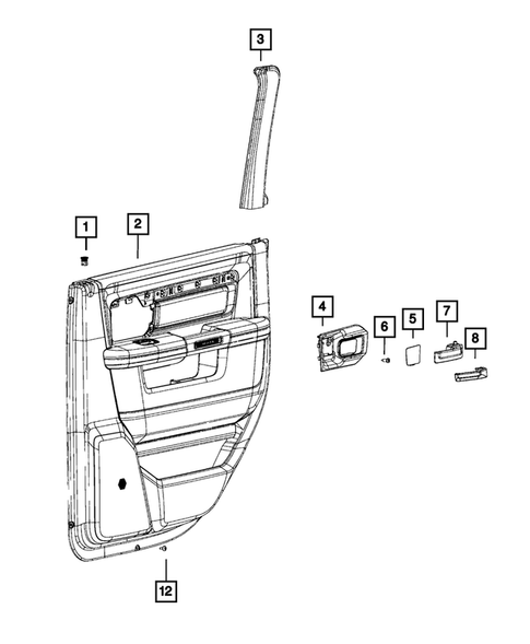 Door Trim Panels - Front and Rear for 2023 Ram 3500 #3