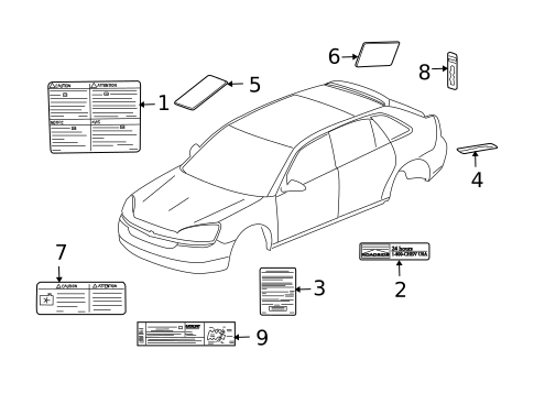 Labels for 2005 Chevrolet Malibu #0