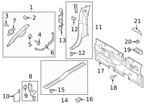 Interior Trim - Cab for 2022 Ford F-150 #4