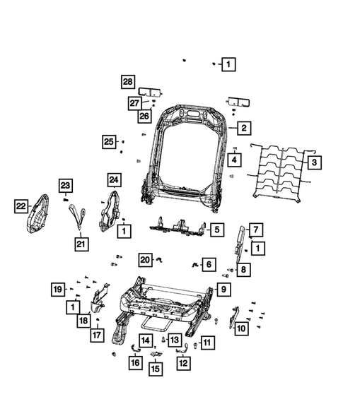 Front Seats - Adjusters, Recliners, Shields and Risers for 2024 Jeep Wrangler #3