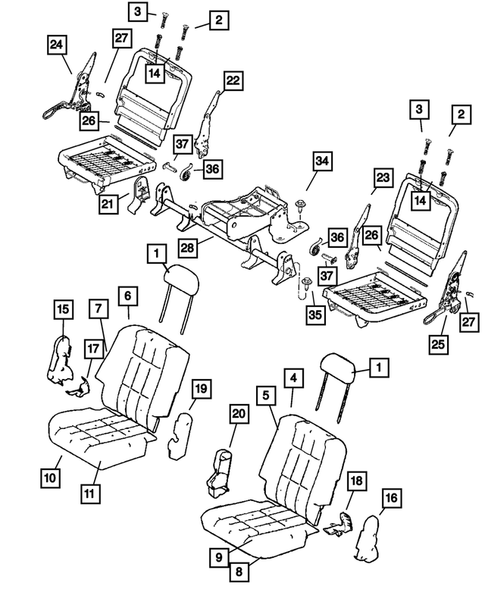 Rear Seats - Second Row for 2009 Dodge Durango #3