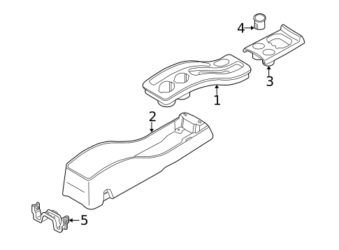 Center Console for 2002 Mazda Tribute #1