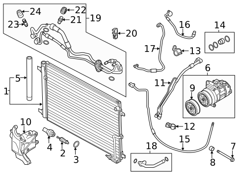 Condenser, Compressor & Lines for 2016 Audi A8 Quattro #0