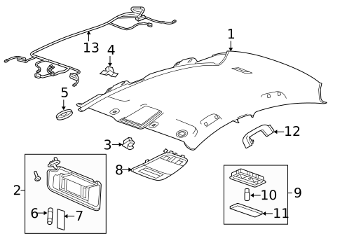 Interior Trim - Roof for 2024 Buick Envista #1