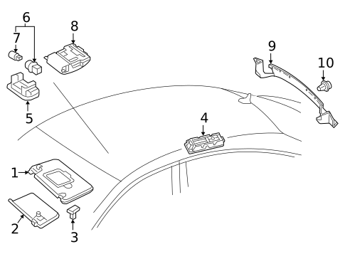 Interior Trim - Roof for 2016 Mercedes-Benz GLE450 AMG #1