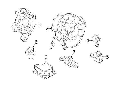 Air Bag Components for 2019 Lincoln Nautilus #1