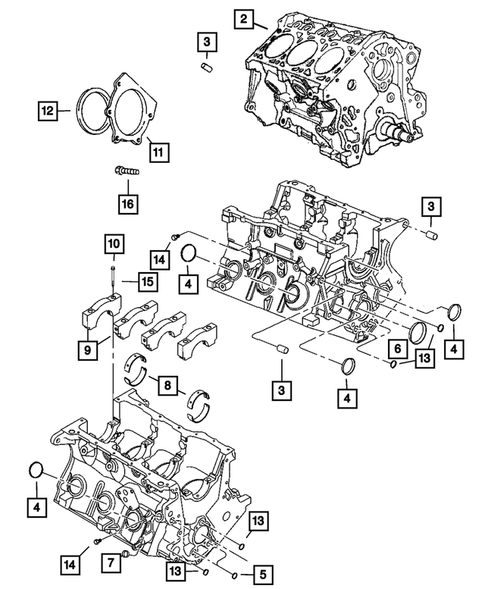 Cylinder Block for 2008 Dodge Grand Caravan #0