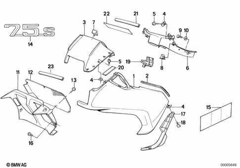 Motorcycle Trim Section, Windshield for 1986 BMW-Motorrad K 75 S #2