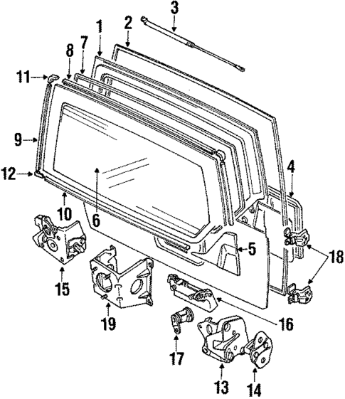 Gate & Hardware for 1998 Chevrolet Tracker #0