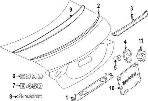 Exterior Trim - Trunk for 2024 Mercedes-Benz E450 #0