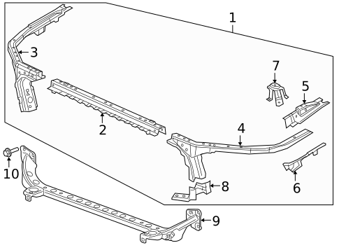 Radiator Support for 2017 Chevrolet Malibu #0