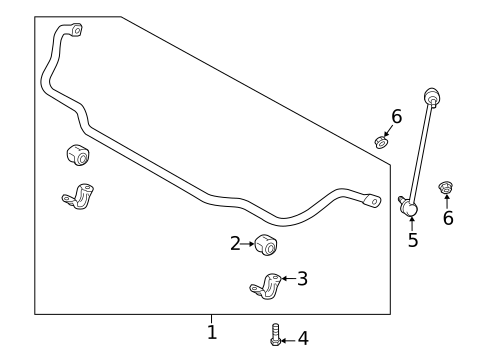Stabilizer Bar & Components for 2020 Kia Stinger #1