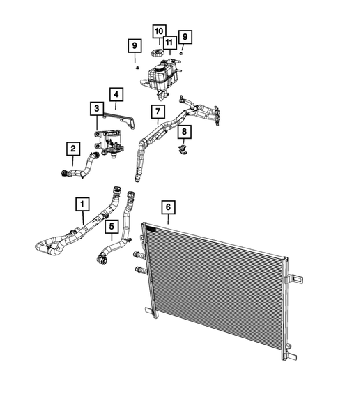 Radiator and Related Parts; Charge Air Cooler for 2021 Dodge Durango #1