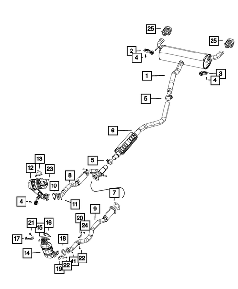 Exhaust System for 2021 Jeep Cherokee #2