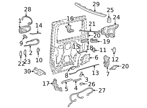 Front Door for 2001 Pontiac Montana #1