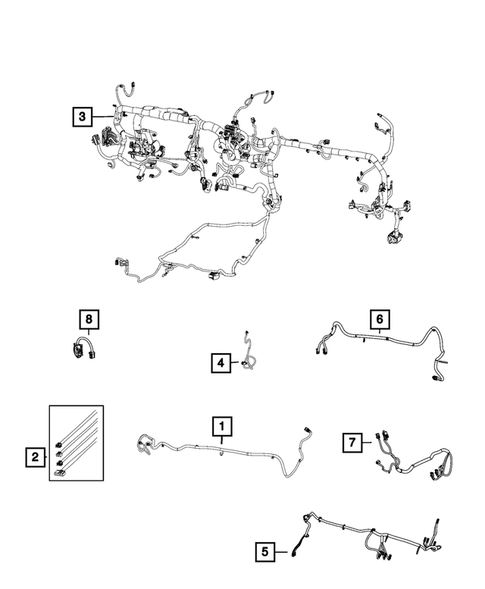 Wiring, Instrument Panel for 2021 Ram 3500 #0