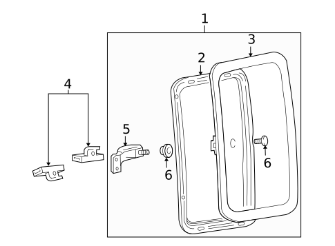 Glass - Rear Door for 2009 Ford F-250 Super Duty #1