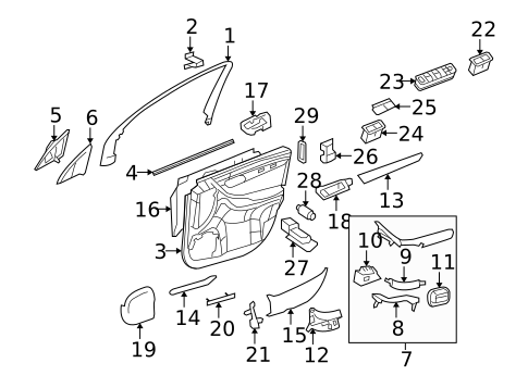 Front Door for 2007 Mercedes-Benz R 63 AMG® #1