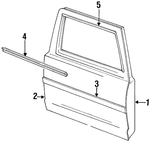 Exterior Trim - Door for 1992 Ford Explorer #0