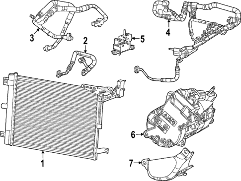 Condenser, Compressor & Lines for 2021 Jeep Wrangler #0