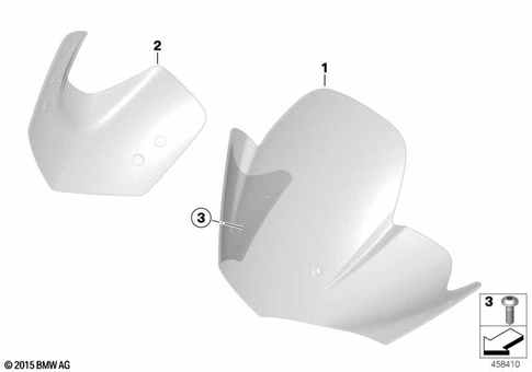 Motorcycle Trim Section, Windshield for 2008 BMW-Motorrad K 1200 R #10