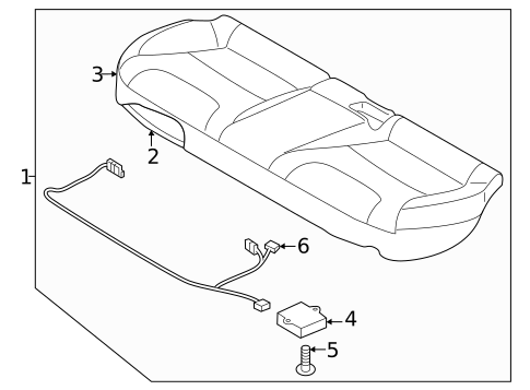 Rear Seat Components for 2023 Kia Niro EV #2