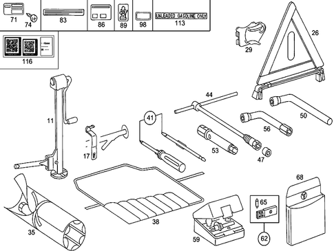 Tools and Accessories for 1986 Mercedes-Benz 560SEL #3