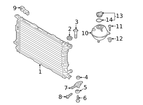 Radiator & Components for 2016 Audi Q3 #0