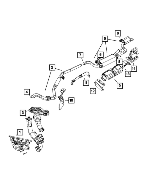 Exhaust System for 2008 Dodge Grand Caravan #1