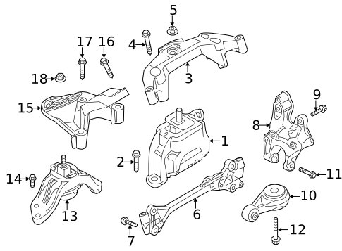 Engine & Trans Mounting for 2014 Mini Cooper Countryman #1