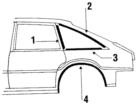 Exterior Trim - Quarter Panel for 1984 Pontiac Phoenix #1
