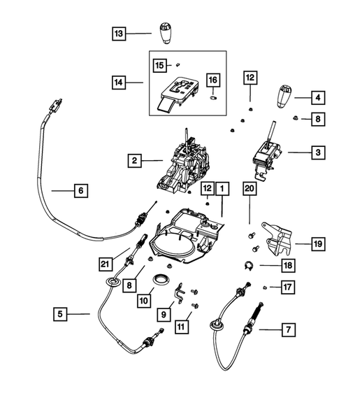 Gearshift Controls and Related Parts for 2015 Jeep Wrangler #0
