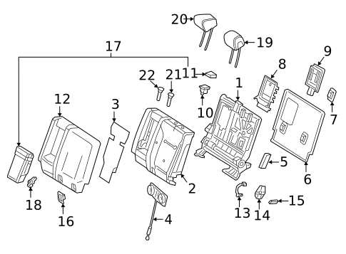 Rear Seat Components for 2019 Mercedes-Benz G 63 AMG® #0