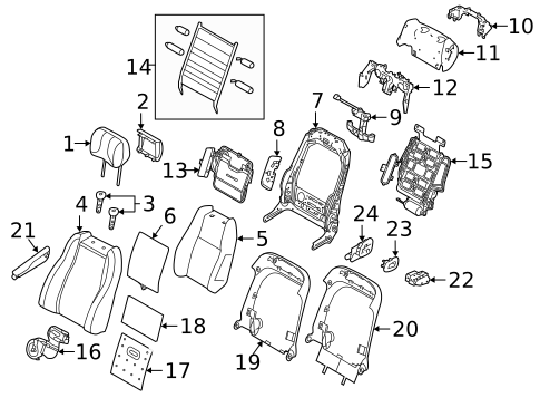 Passenger Seat Components for 2014 Land Rover Range Rover Sport #0